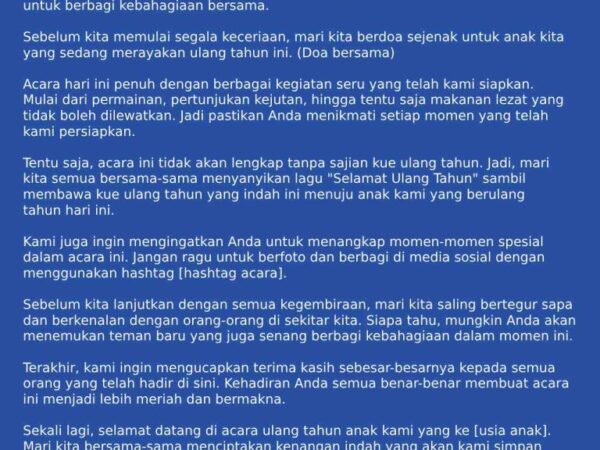 Mengukir Kenangan Indah: Contoh Teks MC Acara Ulang Tahun yang Berkesan dan Menghibur